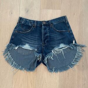 One teaspoon cutoff jean shorts size 26